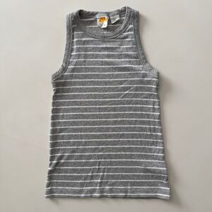 C&C California Gray and White Striped Tank Top XS